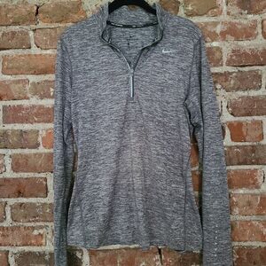 Nike Gray Quarter-Zip Pullover